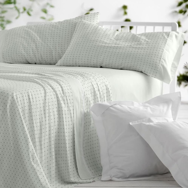 Juego de sábanas franela natural cama de 180 100% algodón