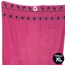 Toalla playa XL Salamandra EGPD26-1 fucsia