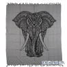 FOUTA GIGANTE ELEFANTE RAYAS GRIS PASAJE A LA INDIA