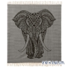 FOUTA GIGANTE ELEFANTE JASPEADO GRIS PASAJE A LA INDIA