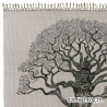 FOUTA GIGANTE ARBOL DE LA VIDA RAYAS GRIS