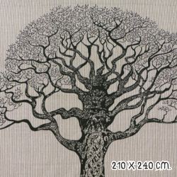 FOUTA GIGANTE ARBOL DE LA VIDA RAYAS GRIS