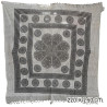 FOUTA GIGANTE MANDALA FLORES GRIS MIL RAYAS PASAJE A LA INDIA