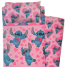 Juego de sábanas invierno CORALINA LILO & STITCH ROSA PARA CAMA DE 90 CM.