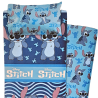 Juego de sábanas invierno CORALINA LILO & STITCH AZUL PARA CAMA DE 90 CM.